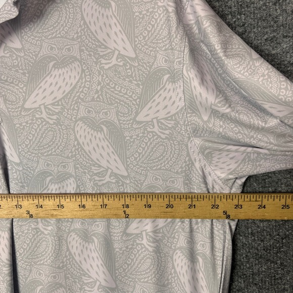 Waggle Mens Golf Polo Shirt XL Owl Paisley Print Short Sleeve Button Up - Picture 5 of 8